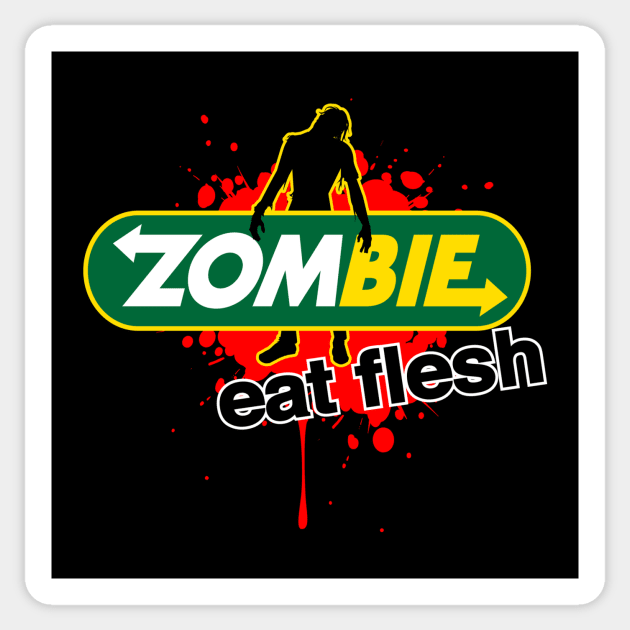 Zombie Eat Fresh Sticker by Cosmo Gazoo